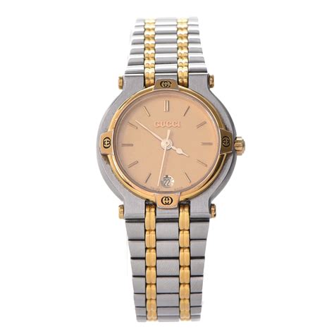 steel & gold ladies gucci|metals in steel.